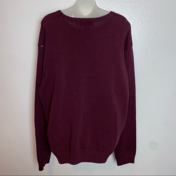 Lauren Ralph Lauren maroon crest logo men’s sweater - Picture 5 of 7